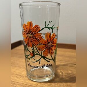 Vintage Brockway Flower Of The Month October Cosmos